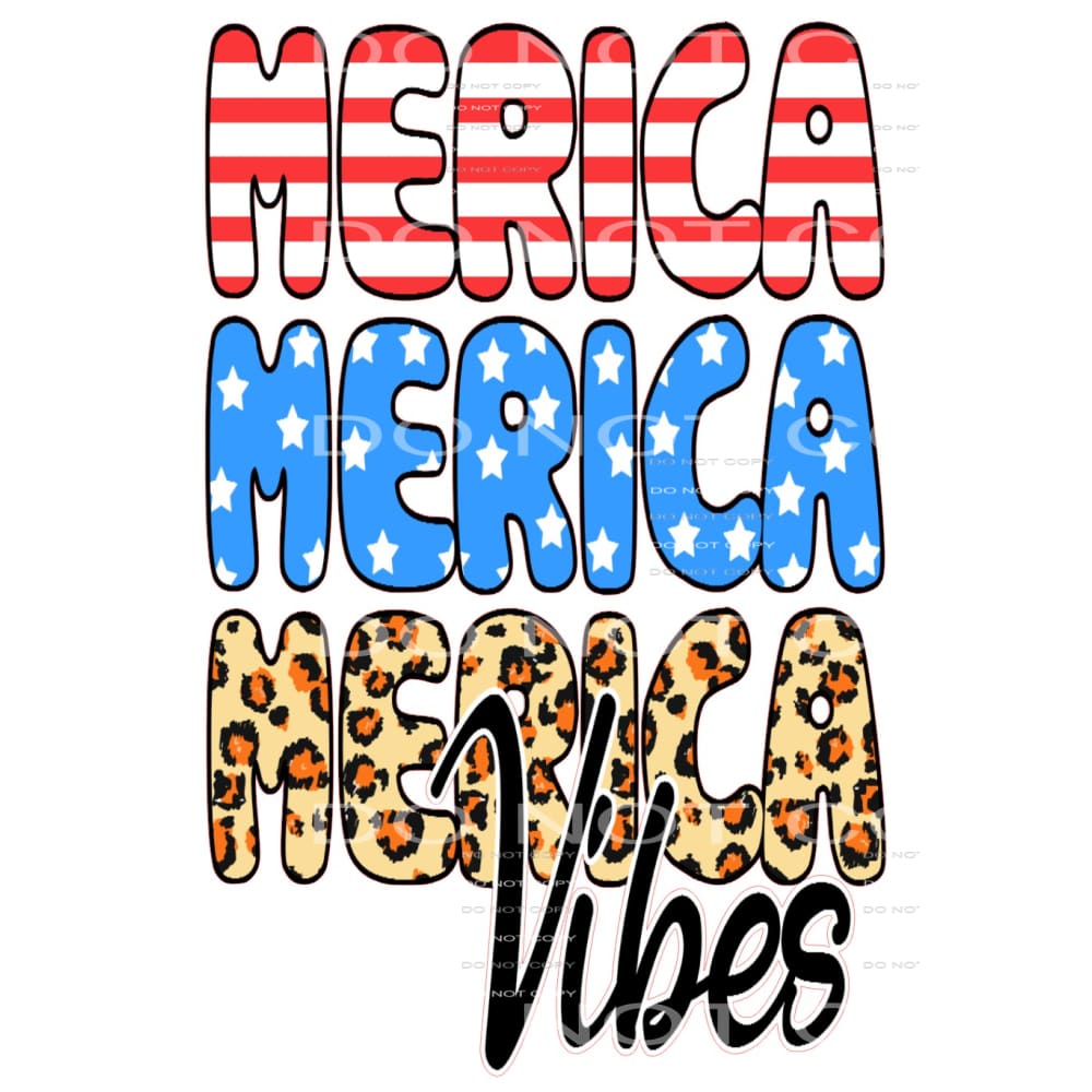 Merica Vibes #5335 Sublimation transfers - Heat Transfer