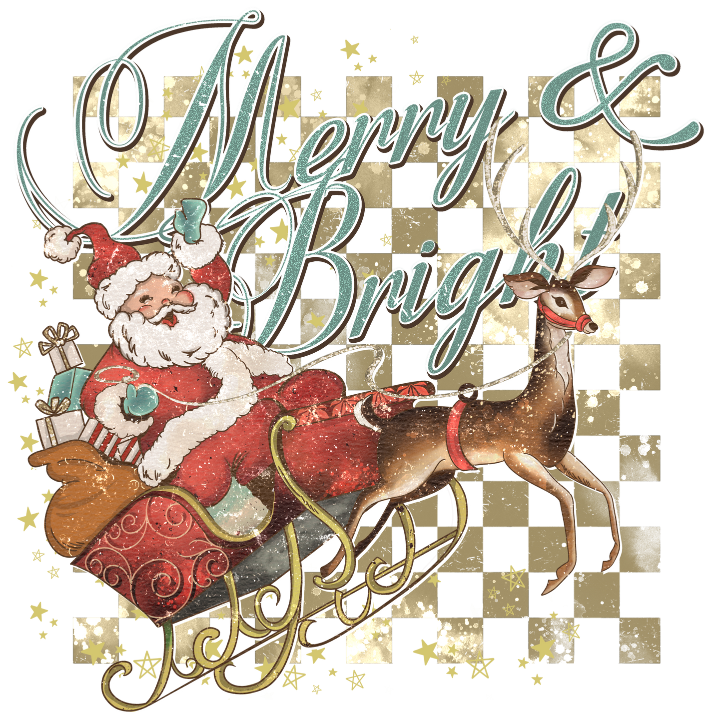 Merry And Bright #8263 Sublimation transfers - Heat Transfer