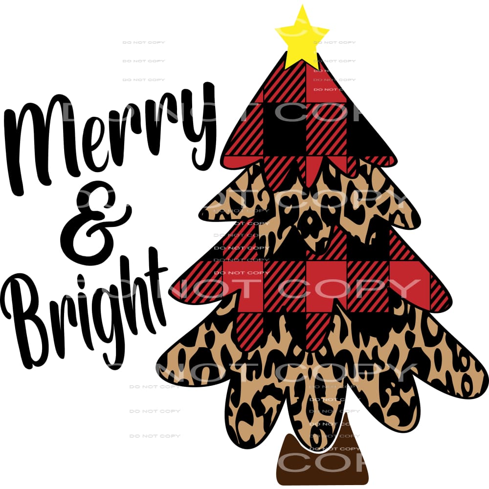 Merry and Bright tree # 2072 Sublimation transfers - Heat 