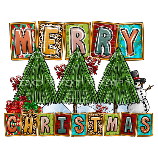 Merry Christmas # 1075 Sublimation transfers - Heat Transfer