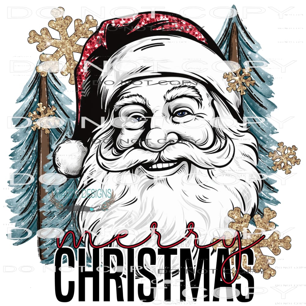 Merry Christmas #7455 Sublimation transfers - Heat Transfer