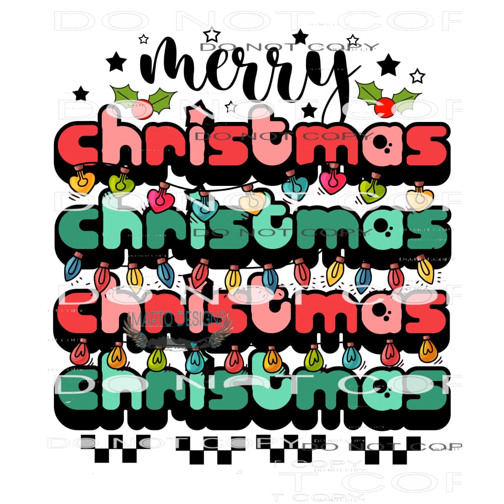 Merry Christmas #8242 Sublimation transfers - Heat Transfer