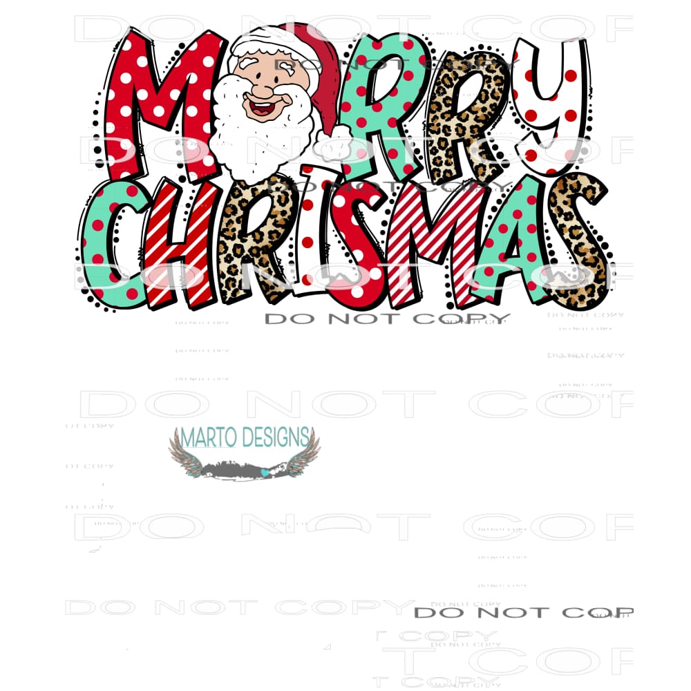 Merry Christmas #8250 Sublimation transfers - Heat Transfer