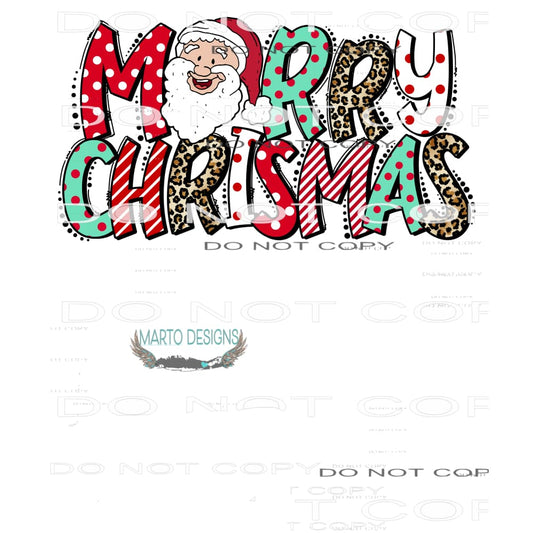 Merry Christmas #8250 Sublimation transfers - Heat Transfer