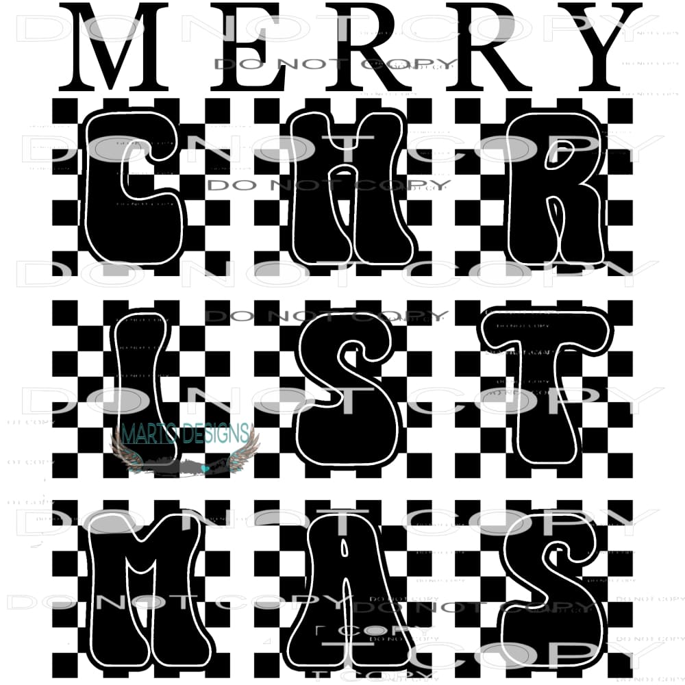 Merry Christmas #8502 Sublimation transfers - Heat Transfer