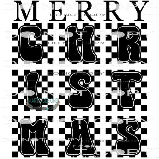 Merry Christmas #8502 Sublimation transfers - Heat Transfer
