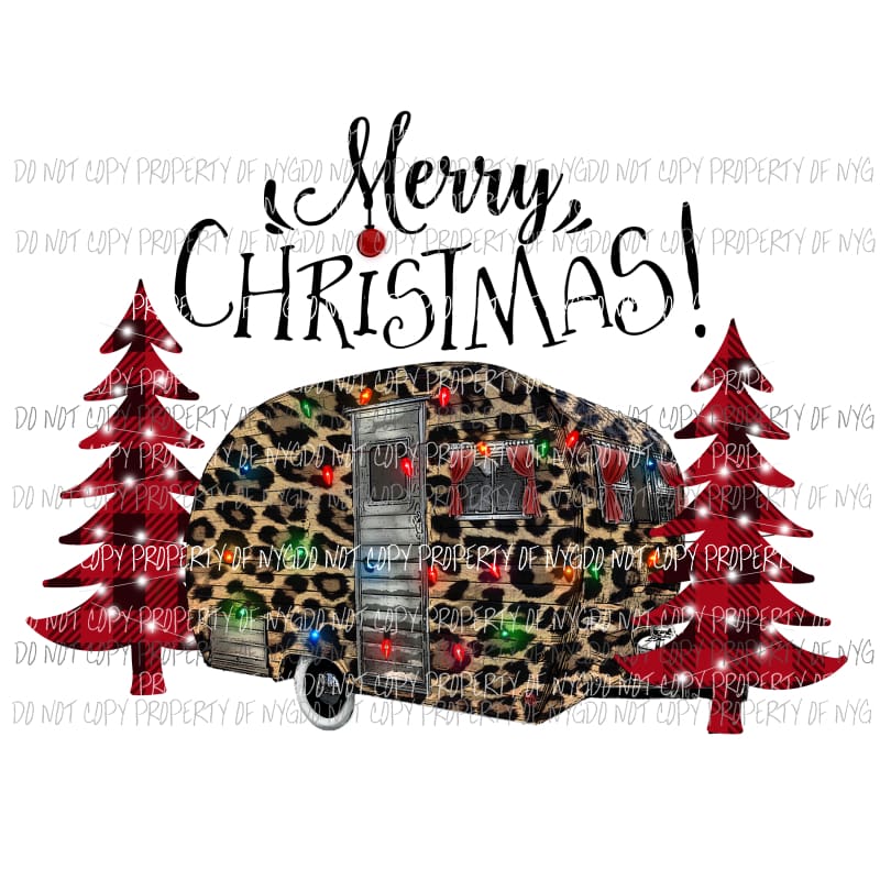 Merry Christmas Camper 3 Sublimation transfers Heat Transfer