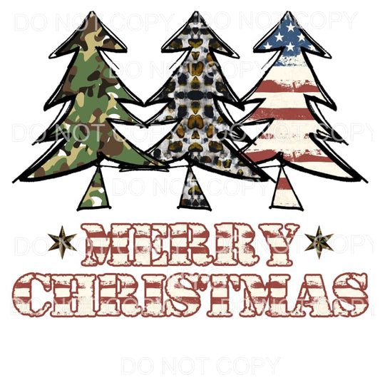 Merry Christmas Military Trees # 2 Sublimation transfers - 