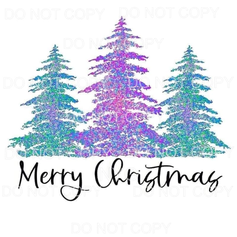 Merry Christmas Trees # 9409 Sublimation transfers - Heat 