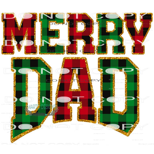 Merry Dad #8360 Sublimation transfers - Heat Transfer