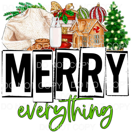 Merry Everything Christmas Things #1206 Sublimation 