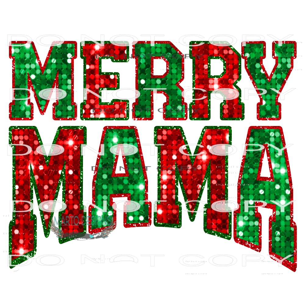 Merry Mama #8361 Sublimation transfers - Heat Transfer