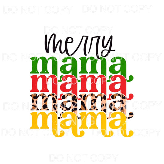 Merry Mama Stacked Leopard #1182 Sublimation transfers - 