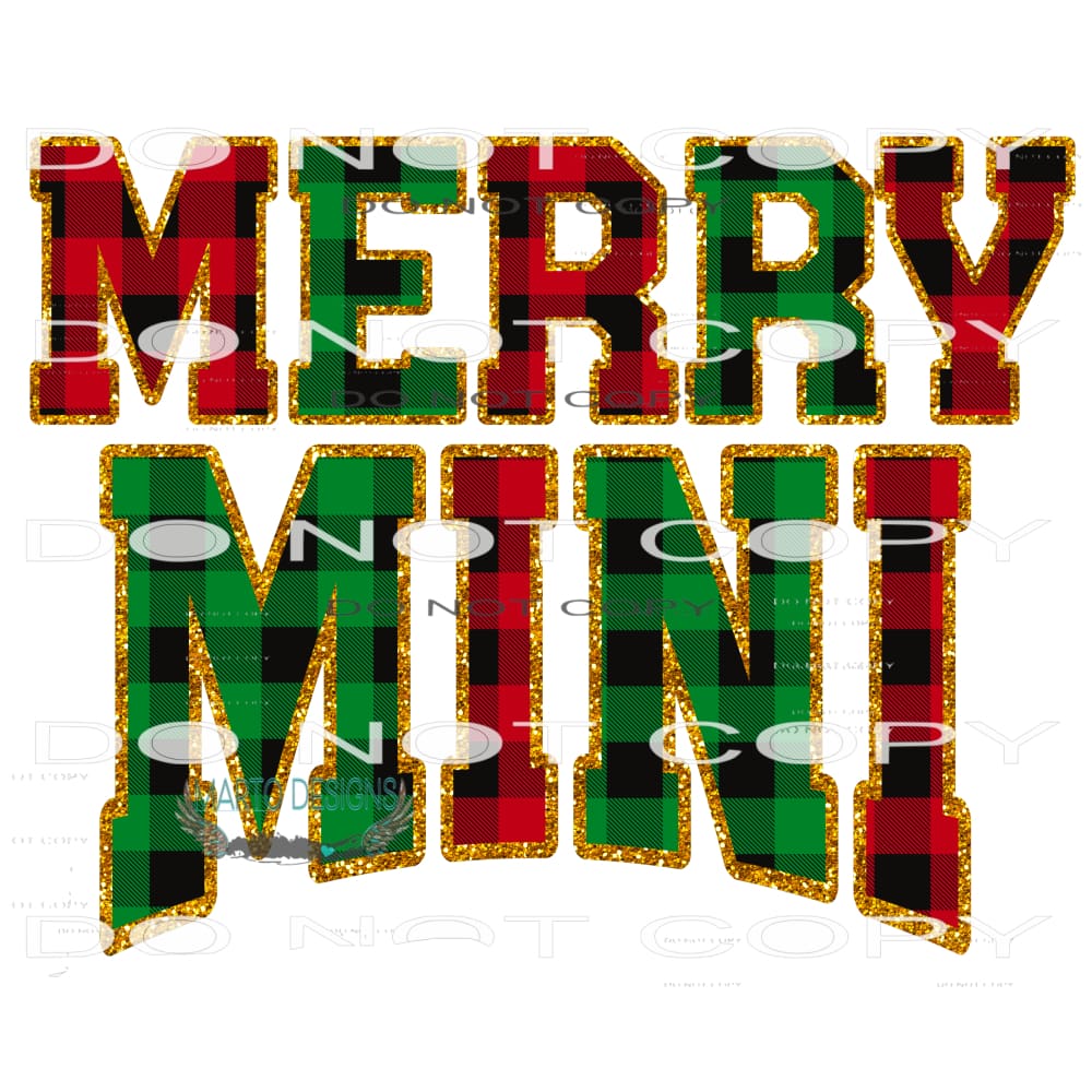 Merry Mini #8370 Sublimation transfers - Heat Transfer