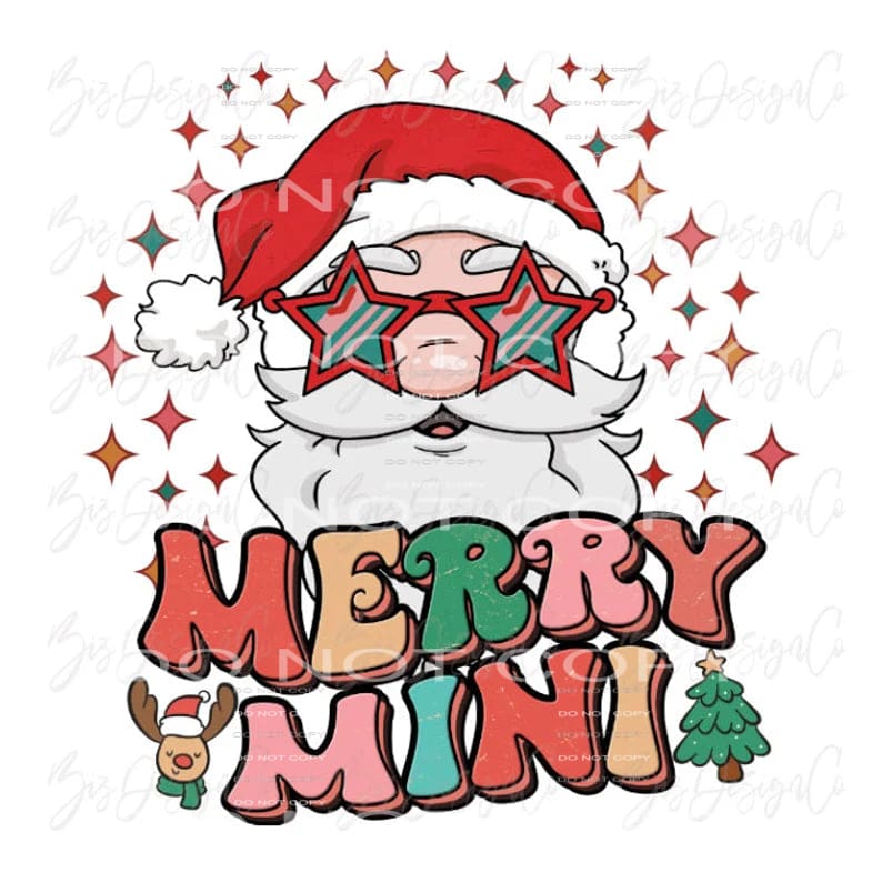 Merry Mini santa # 2018 Sublimation transfers - Heat 