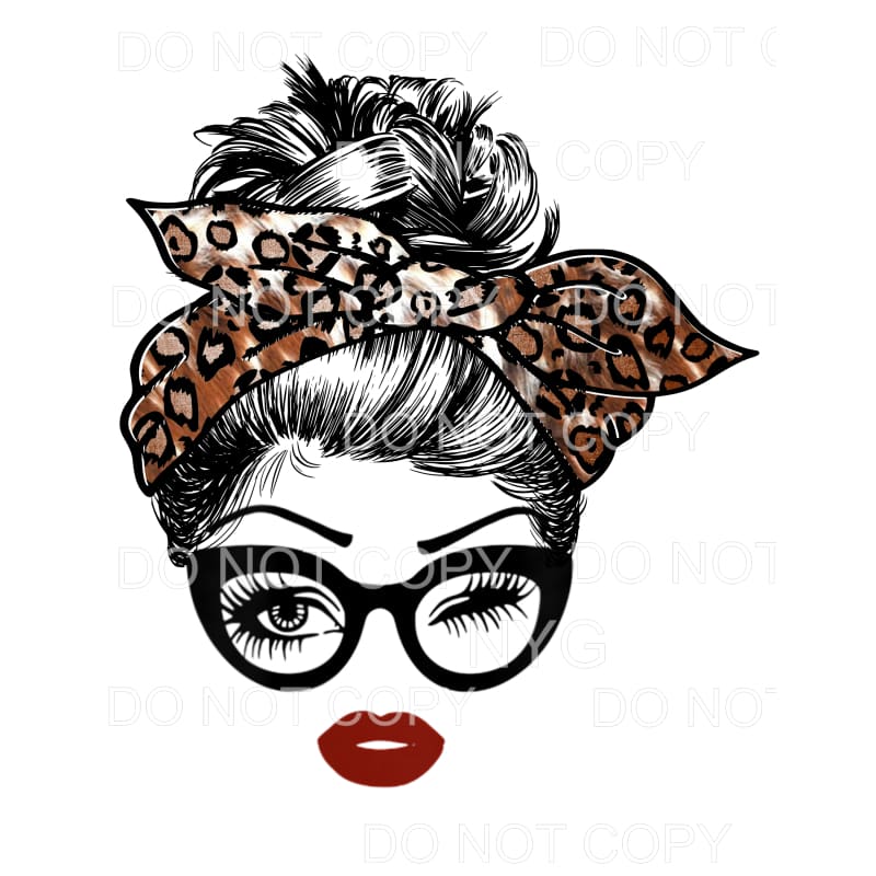 Messy Bun #7 Sublimation transfers - Heat Transfer
