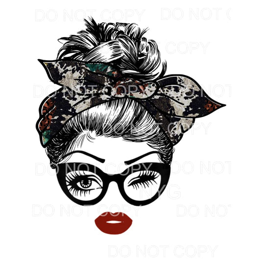 Messy Bun #8 Sublimation transfers - Heat Transfer