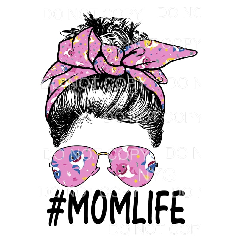Messy Bun baby Shark # 2 Mama - Mimi - Mom - Nana other 