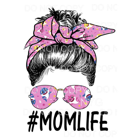 Messy Bun baby Shark # 2 Mama - Mimi - Mom - Nana other 