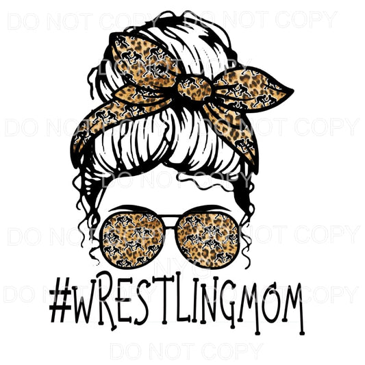 Messy Bun Wrestling Mom # 3 Sublimation transfers - Heat 
