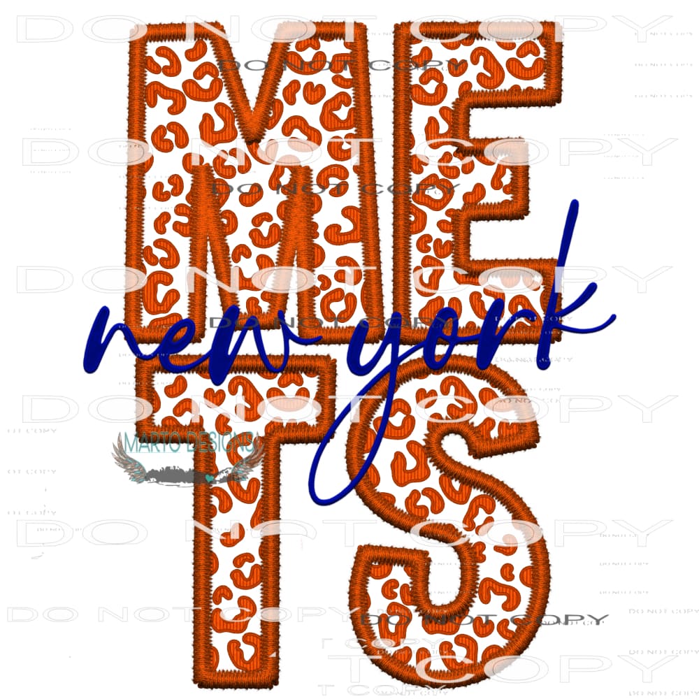 Mets New York #7853 Sublimation transfers - Heat Transfer