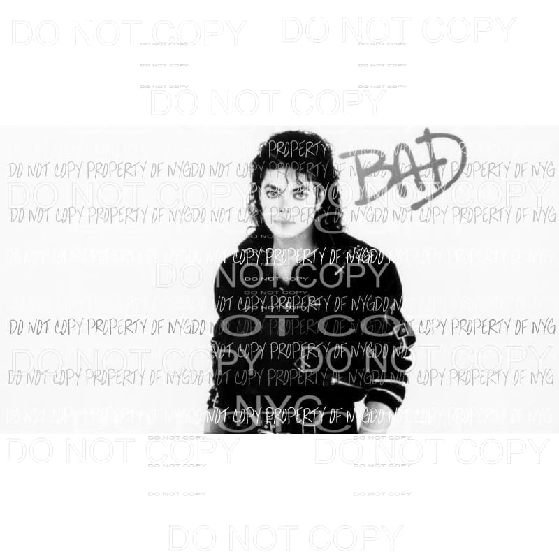 Michael Jackson 3 Sublimation transfers Heat Transfer