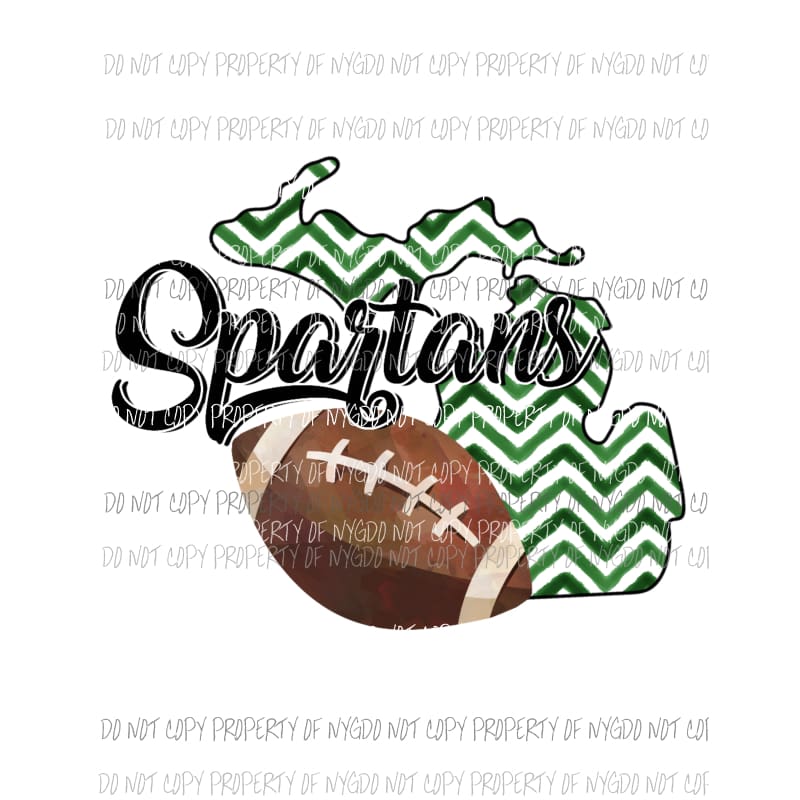 Michigan State Spartans football chevron state Sublimation transfers Heat Transfer