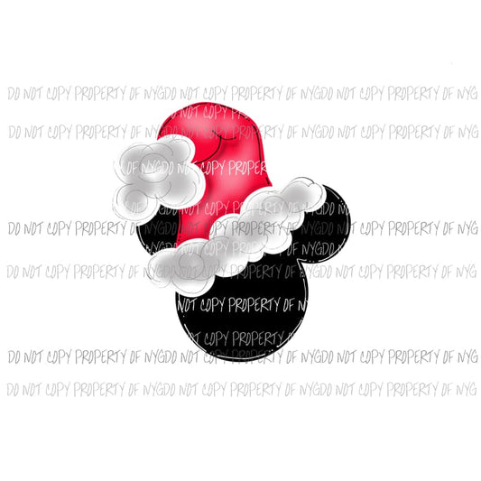 mickey christmas hat Sublimation transfers Heat Transfer