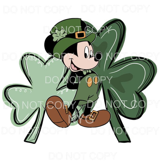 Mickey Clover St Patrick’s Day Sublimation transfers - Heat 