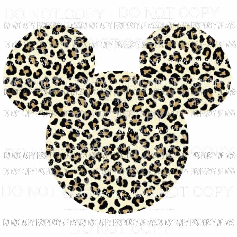 Mickey Leopard Sublimation transfers Heat Transfer