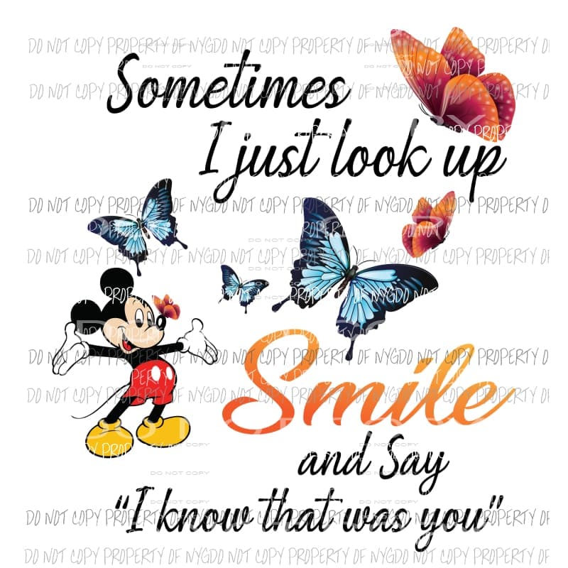 Mickey Mouse Smile Sublimation transfers Heat Transfer