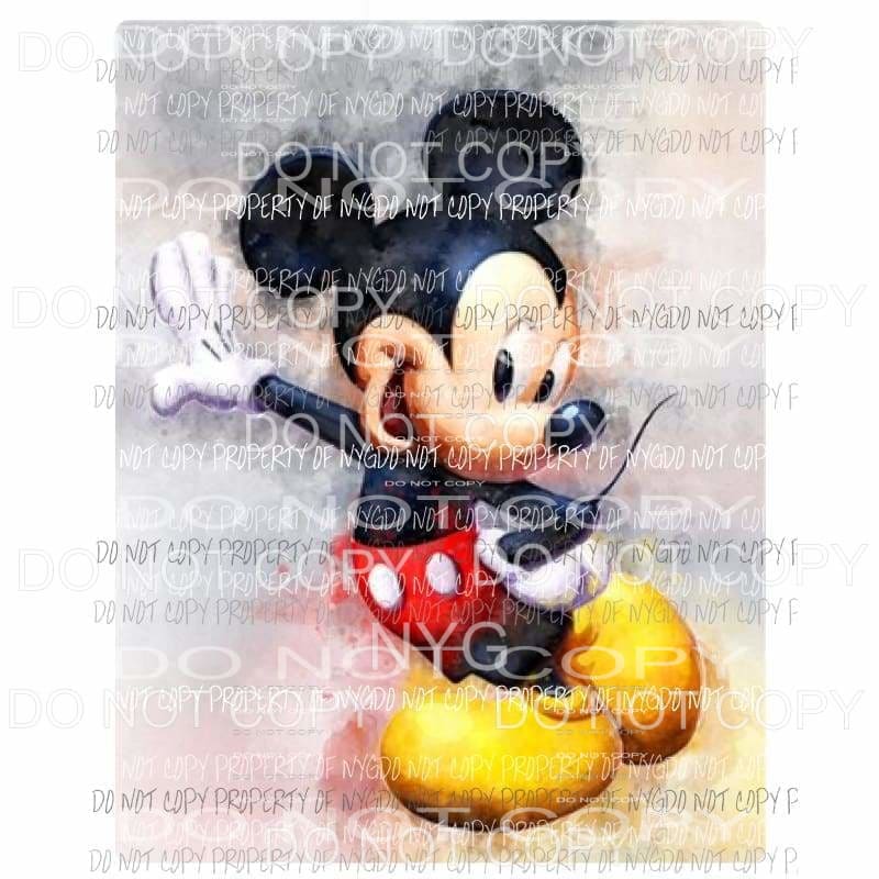 Mickey watercolor Sublimation transfers Heat Transfer