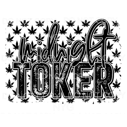 Midnight Toker Cannabis Background Sublimation transfers - 