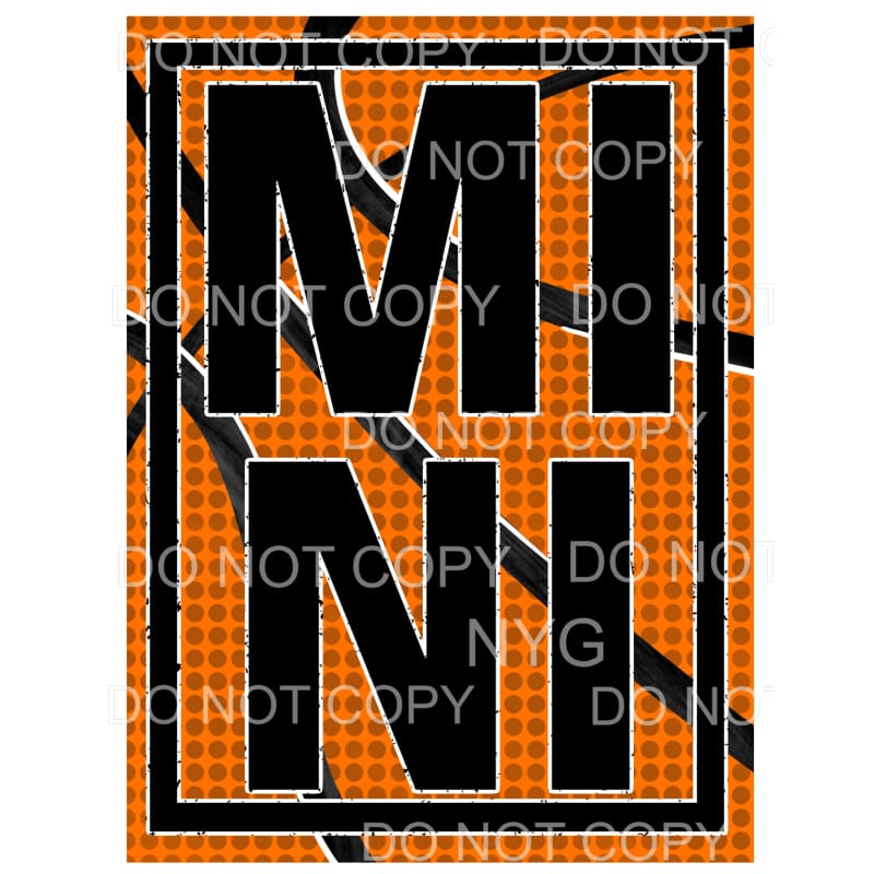 Mini Basketball Stacked Framed Sublimation transfers - Heat 