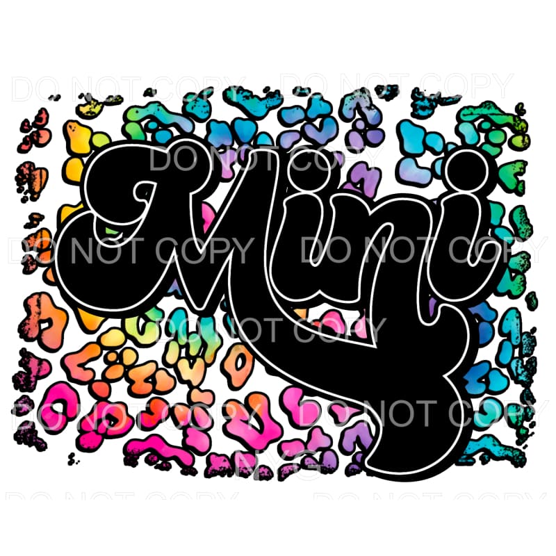 Mini Bright Color Leopard Sublimation transfers - Heat 