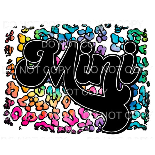 Mini Bright Color Leopard Sublimation transfers - Heat 