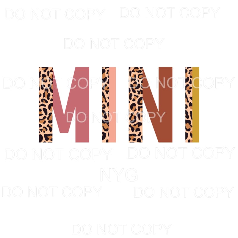 Mini Half Leopard Neutral Sublimation transfers - Heat 
