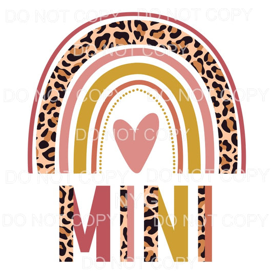 Mini Half Leopard Rainbow Sublimation transfers - Heat 