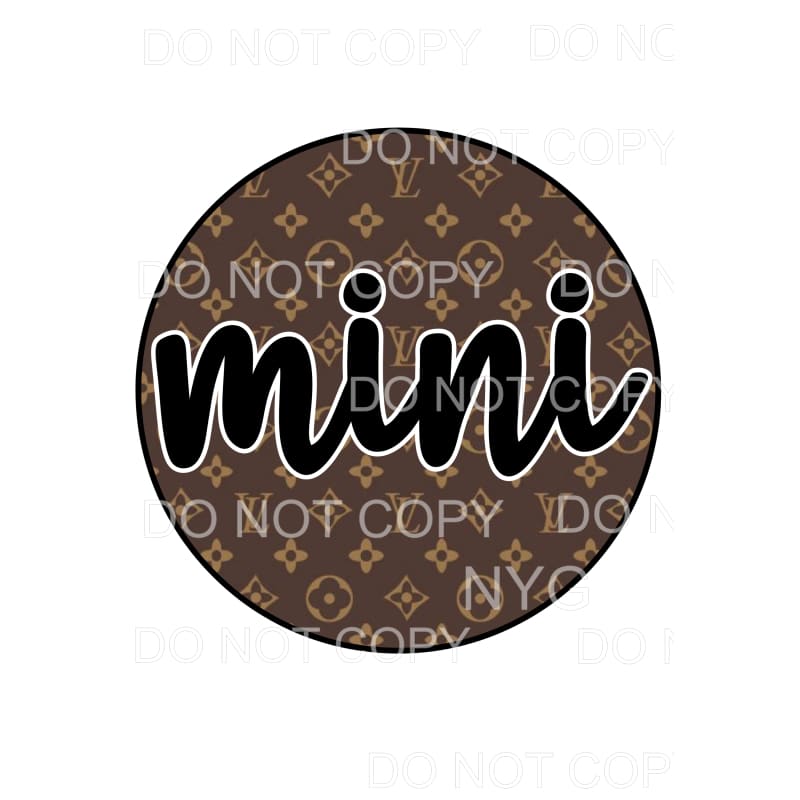 Mini LV Print Circle #7067 Sublimation transfers - Heat 