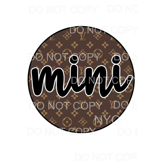 Mini LV Print Circle #7067 Sublimation transfers - Heat 