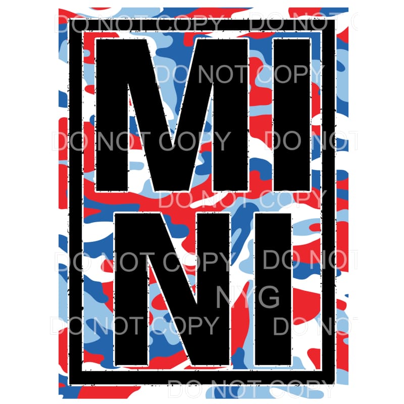 Mini Patriotic Black Frame #4 Sublimation transfers - Heat 