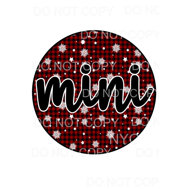 MINI plaid circle # 7073 Sublimation transfers - Heat 