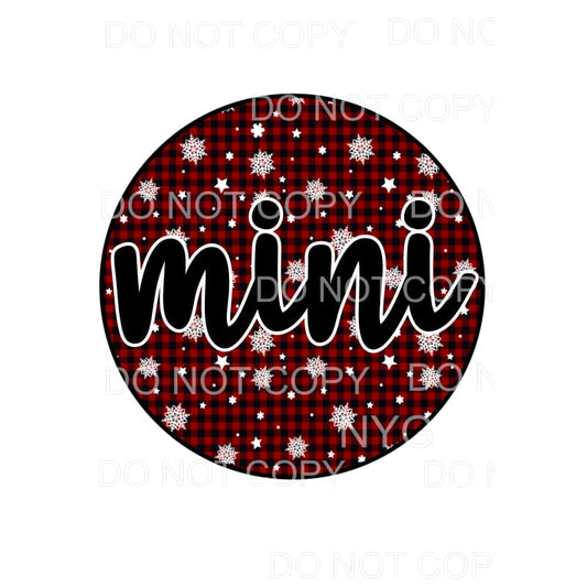 MINI plaid circle # 7073 Sublimation transfers - Heat 