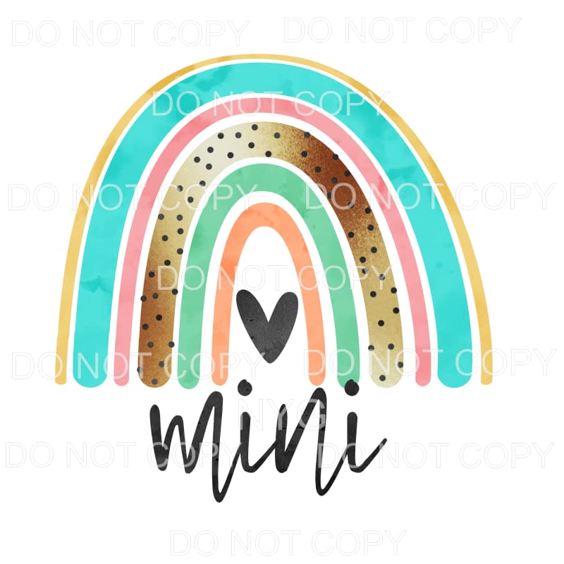 Mini rainbow heart Sublimation transfers - Heat Transfer