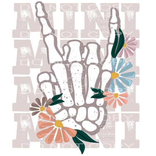 Mini Skelton hands # 925 Sublimation transfers - Heat