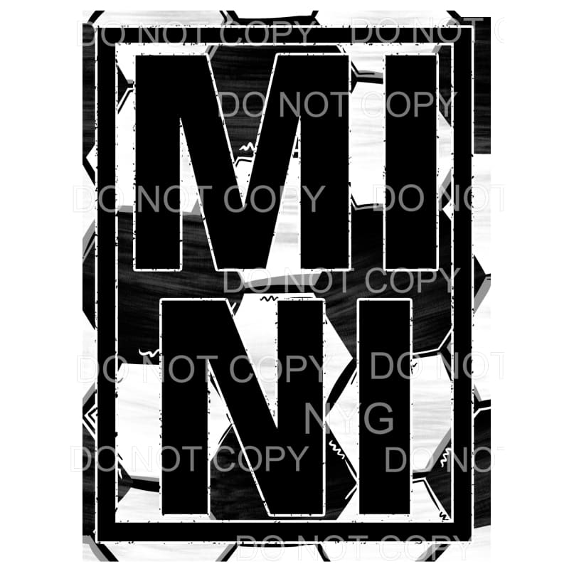 Mini Soccer Stacked Framed Sublimation transfers - Heat 