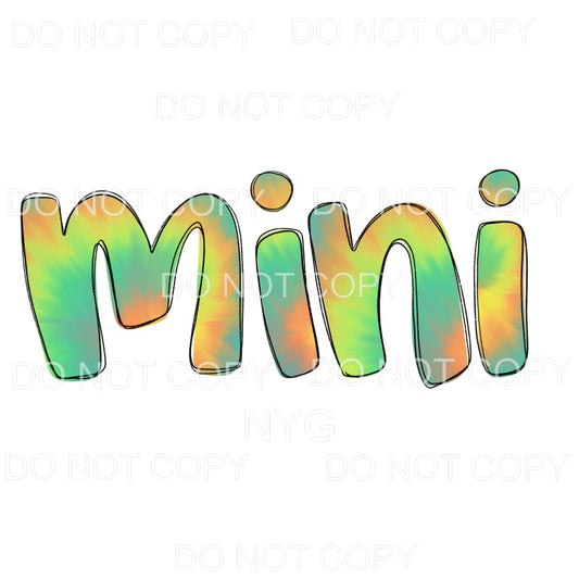 Mini Tie Dye #1 Sublimation transfers - Heat Transfer