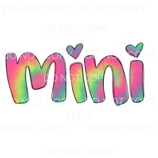 Mini Tie Dye #2 Sublimation transfers - Heat Transfer