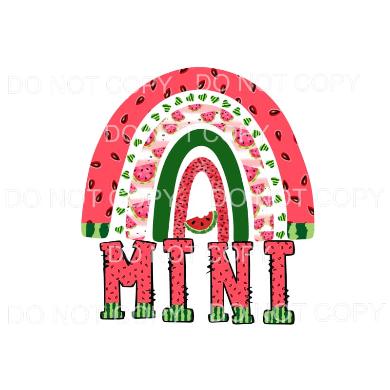 Mini Watermelon Rainbow Sublimation transfers - Heat 