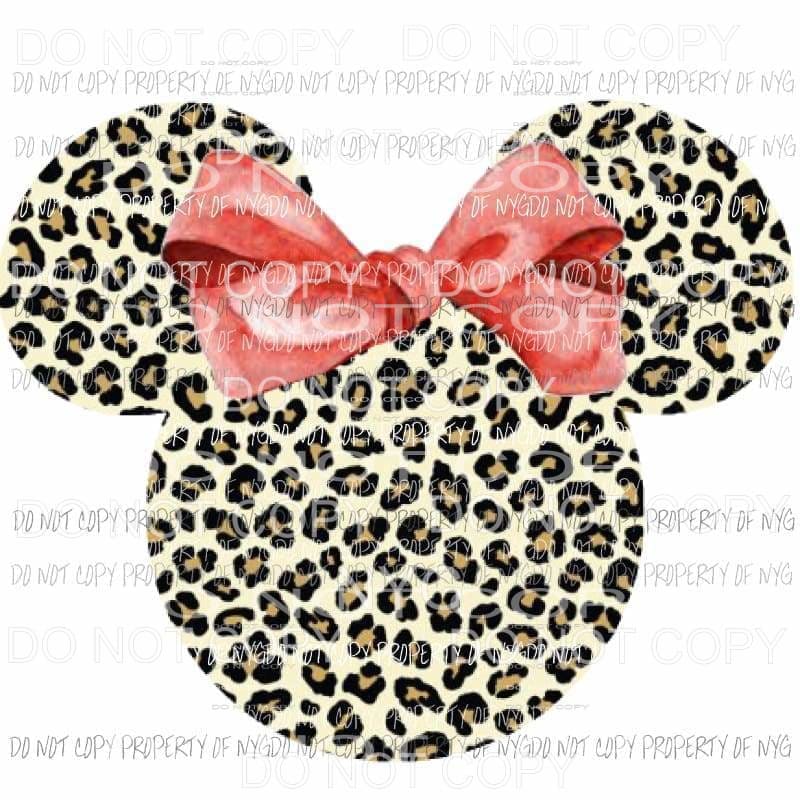 Minnie mouse Leopard Sublimation transfers Heat Transfer